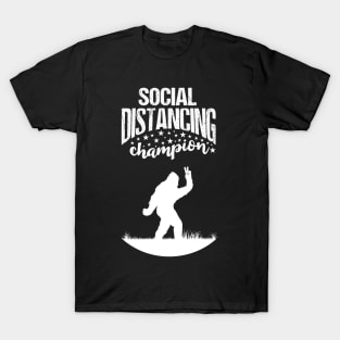 Bigfoot Social Distancing Champion Sasquatch T-Shirt